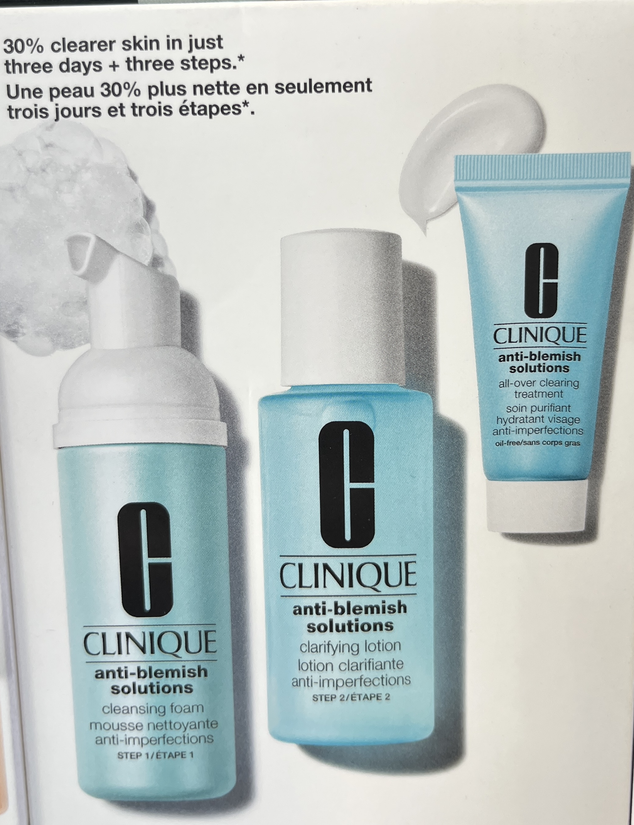 پک ضد جوش و لک سه مرحله‌ای کلینیک