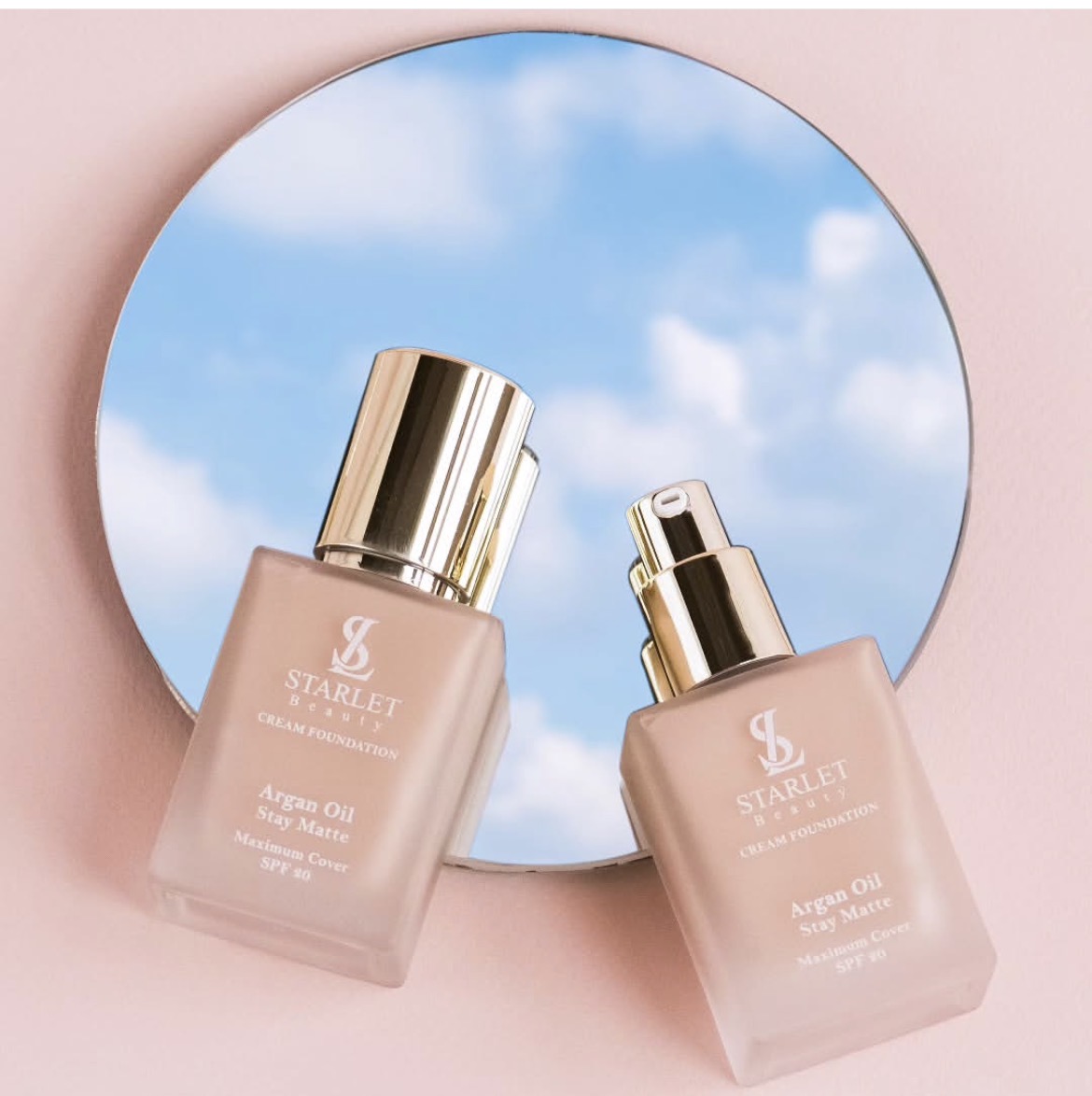 کرم پودر پمپی استارلت مدل روغن آرگان /