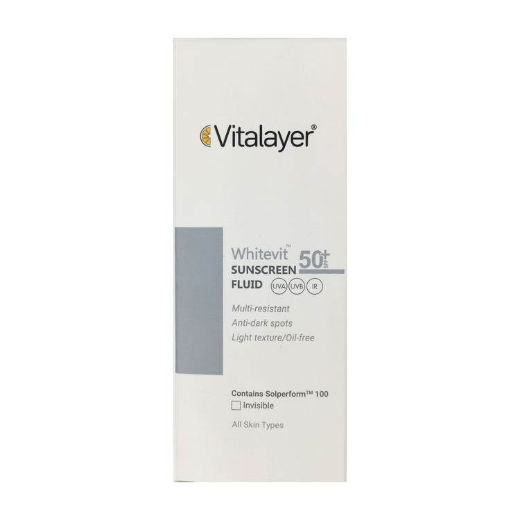 ضد آفتاب و ضد لک spf 50 بی رنگ وایت ویت 50 میل ویتالیر