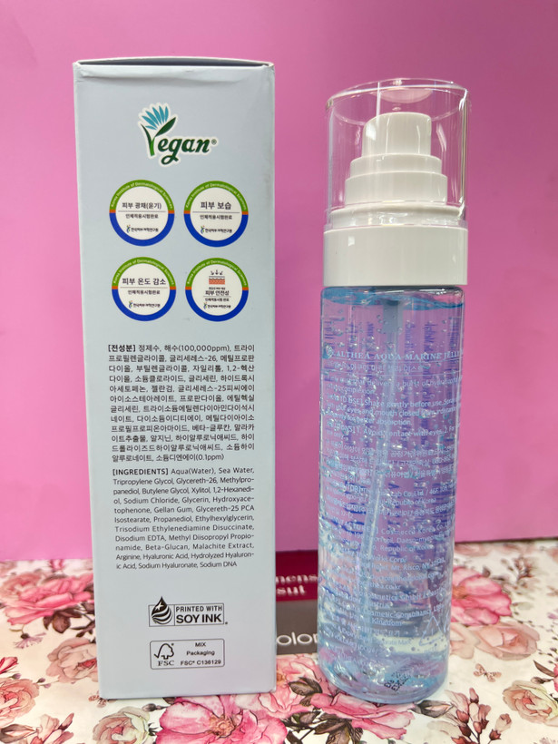 میست ژله ای آبرسان عمقی و ترمیم سد دفاعی پوست دکتر التیا Dr Althea مدل Aqua Marine Jelly Mist حجم 100ml