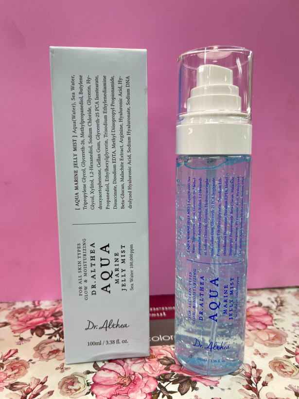 میست ژله ای آبرسان عمقی و ترمیم سد دفاعی پوست دکتر التیا Dr Althea مدل Aqua Marine Jelly Mist حجم 100ml