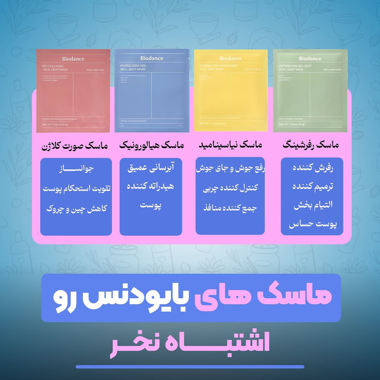ماسک بایودنس ورقه ایی اصلی