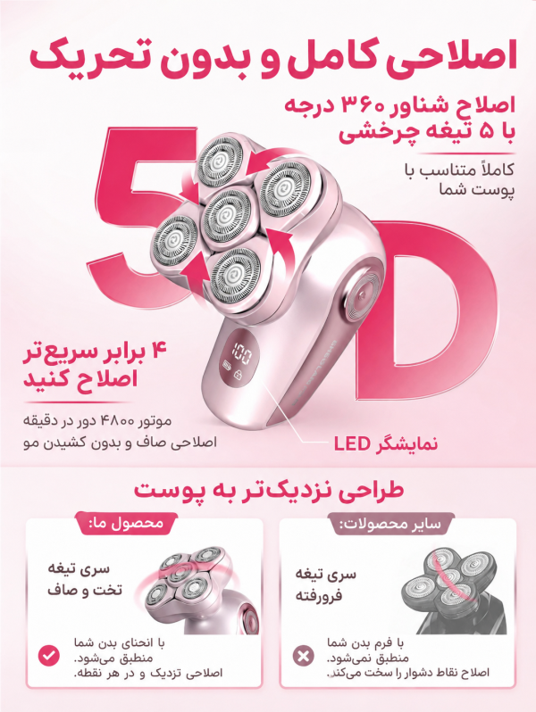 شیور 5 کاره بانوان