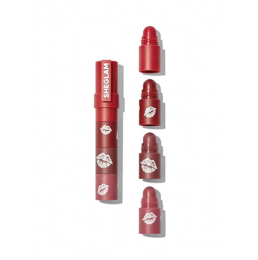 رژلب چهار طبقه رنگ Pink Petal Stack